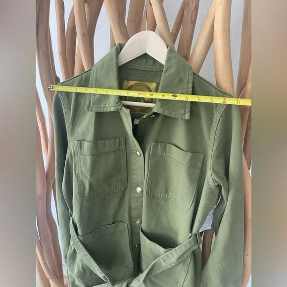 New MICHAEL KORS SMOKY OLIVE COTTON JACKET Size:M - Picture 9 of 10